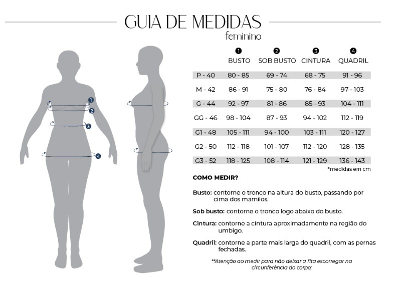 Tabela de Medidas